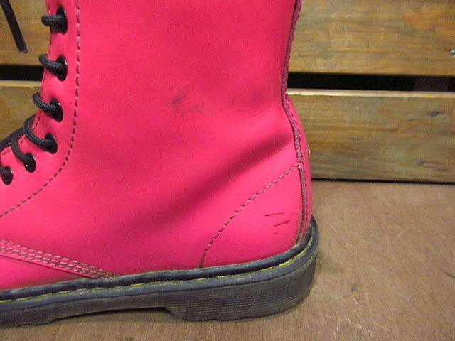 Dr.Martensサイドジップ8ホールエナメルブーツピンク○201106n8
