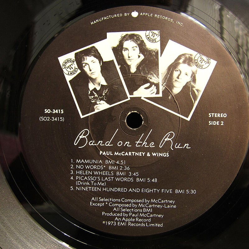 Paul McCartney & Wings○Band On The Run apple Re Paul McCartney & Wings○Band On The Run apple Re