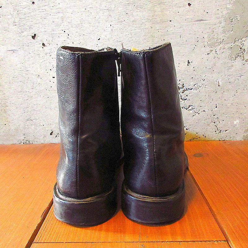 ビンテージ○TRAPPERサイドジップレザーブーツ黒 size 41○240304k3-m-b