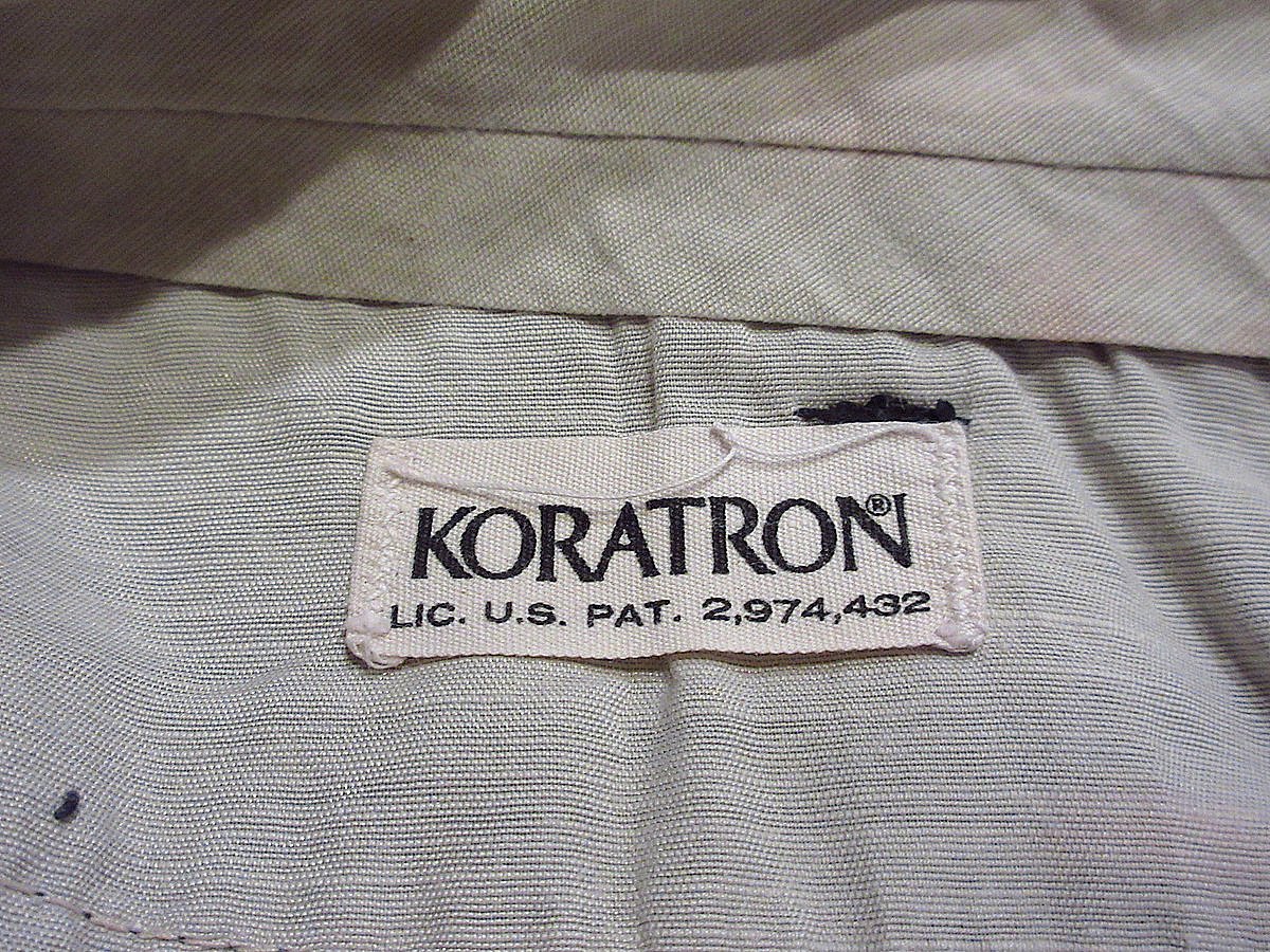 スラックス　古着　ビンテージ KORATRON 60s 70s ブラック 60s KORATRON ビンテージ ワーク パンツ ガゼットクロッチ 杢