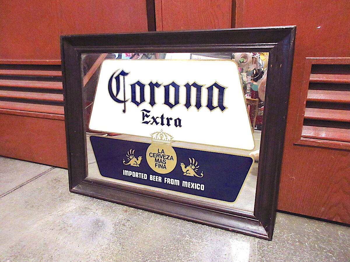 ビンテージ パブミラー コロナビール Corona Extra アンティーク 鏡 original