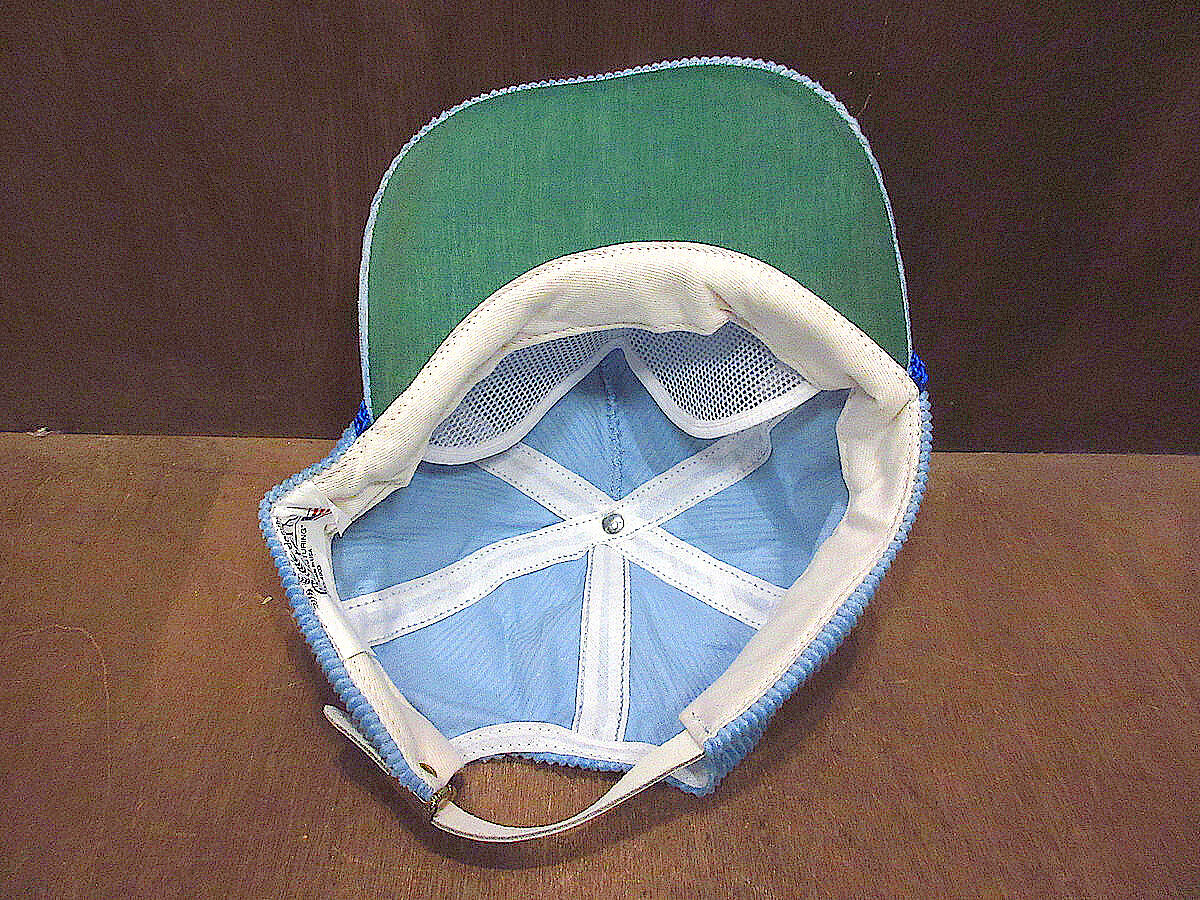 ビンテージ80's○DEADSTOCK BUICK太畝コーデュロイキャップ水色