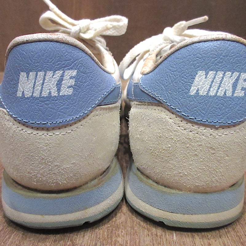ビンテージ80's○NIKEスウェード×ナイロンスニーカー白×青size 7 ビンテージ80's○NIKEスウェード×ナイロンスニーカー白×青size 7
