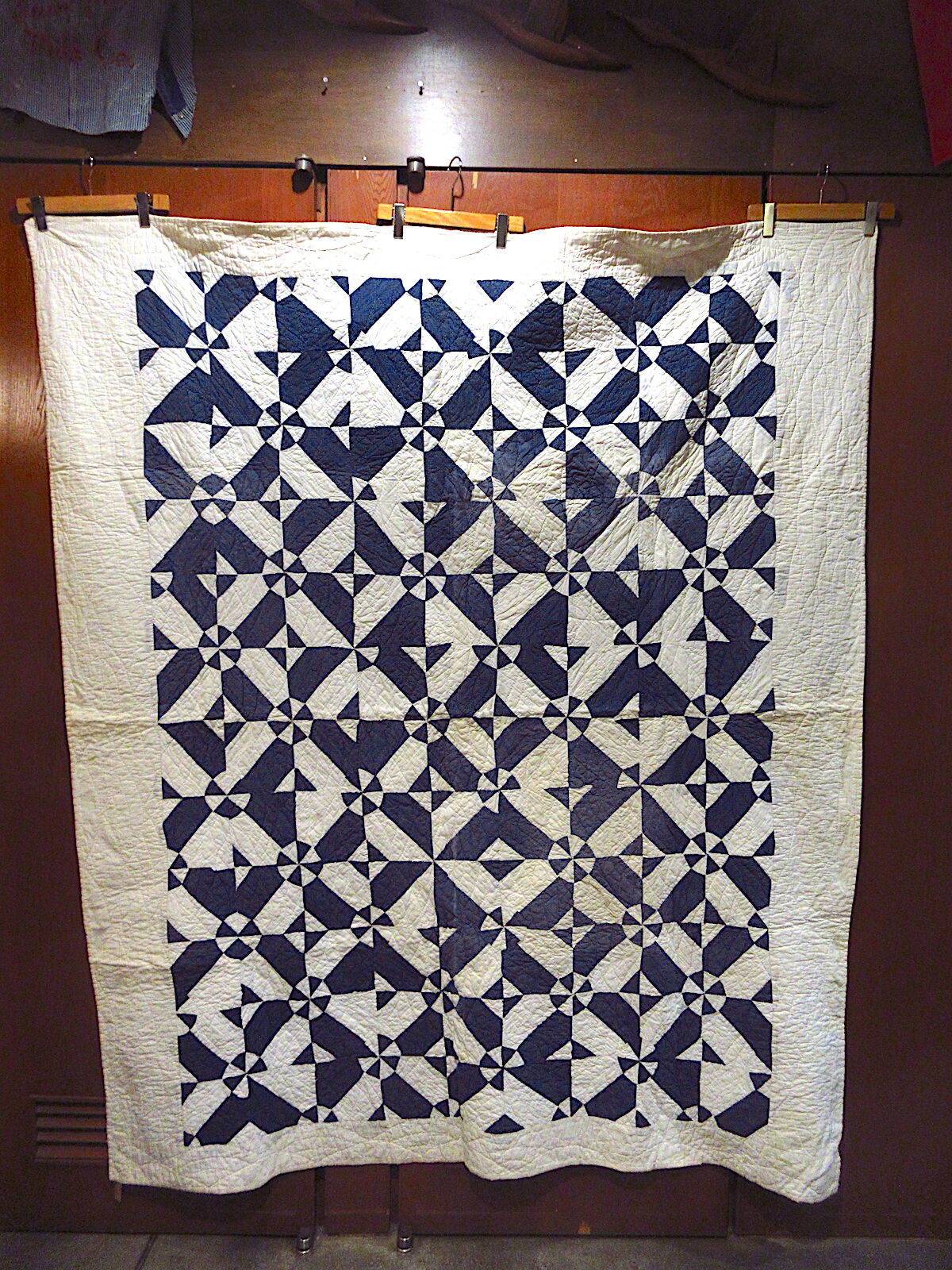 ビンテージ~30s○パッチワークキルトファブリック約200cm×約170cm