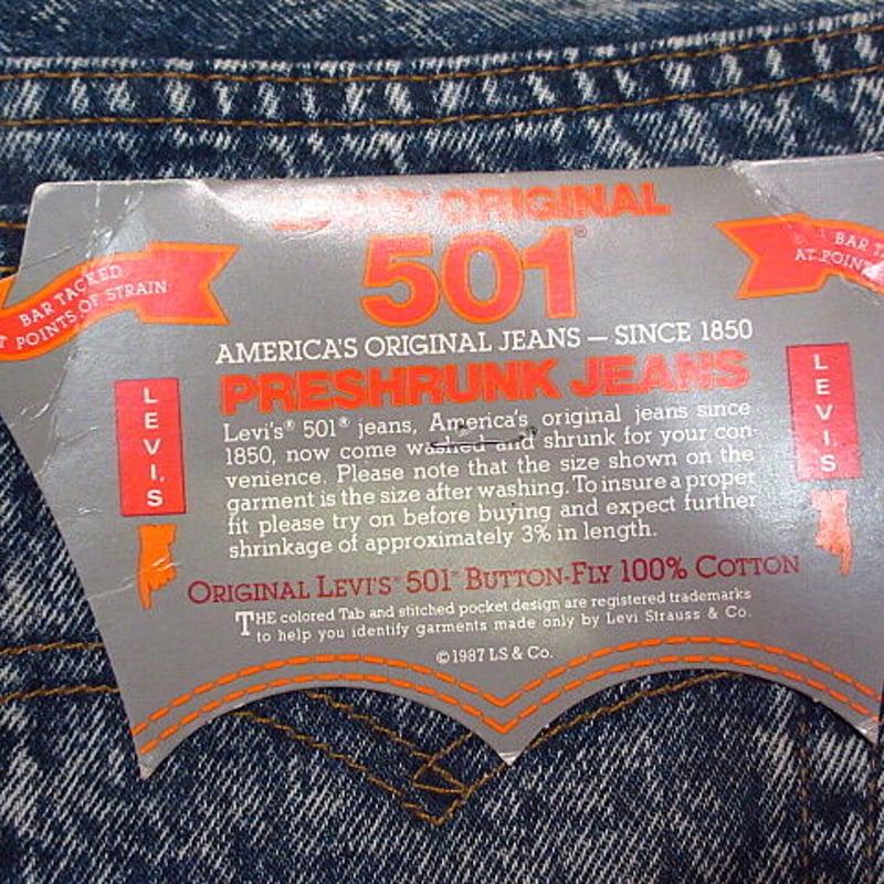 ビンテージ80's○DEADSTOCK Levi's 501ホワイトウォッシュW29 L32○
