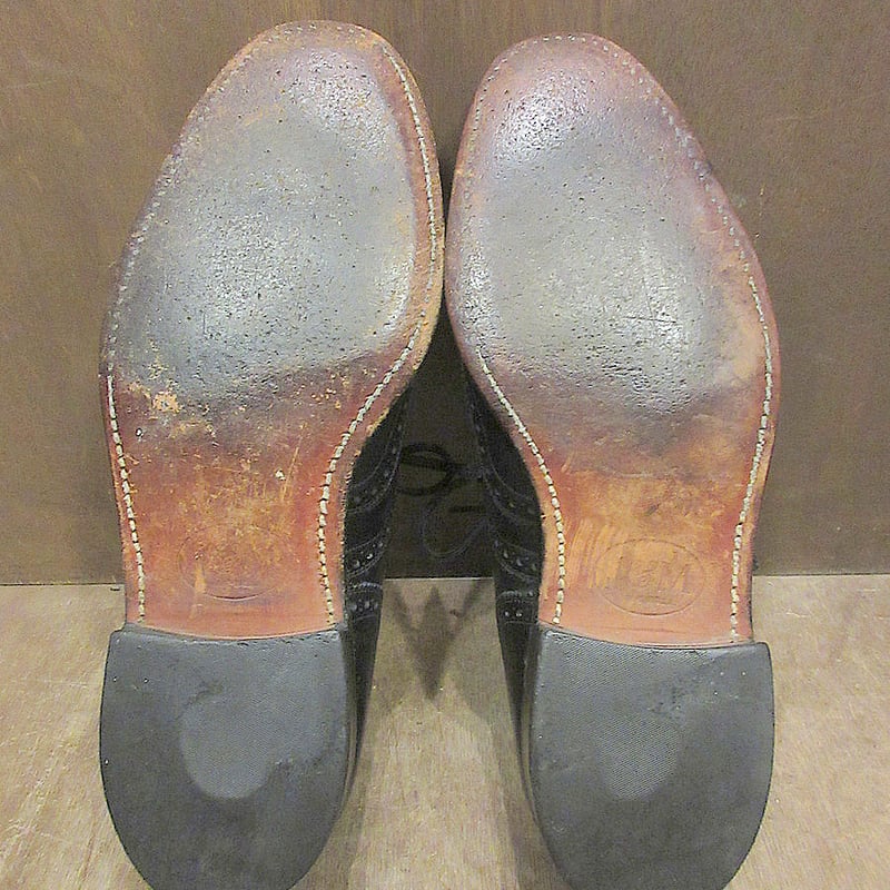 Johnston＆Murphyウイングチップシューズ黒○250323j7-m-dshs-27c