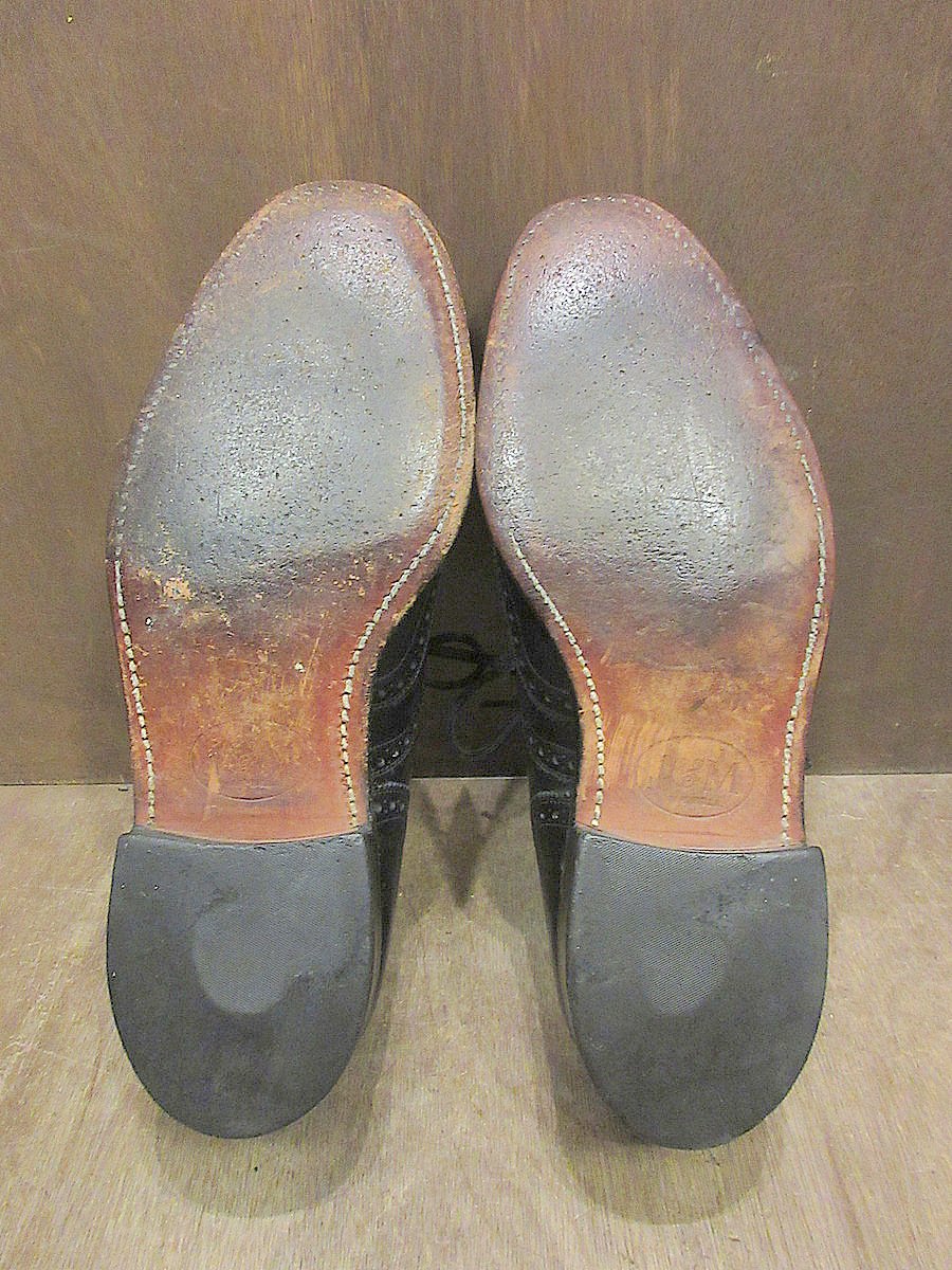 Johnston＆Murphyウイングチップシューズ黒○250323j7-m-dshs-27c