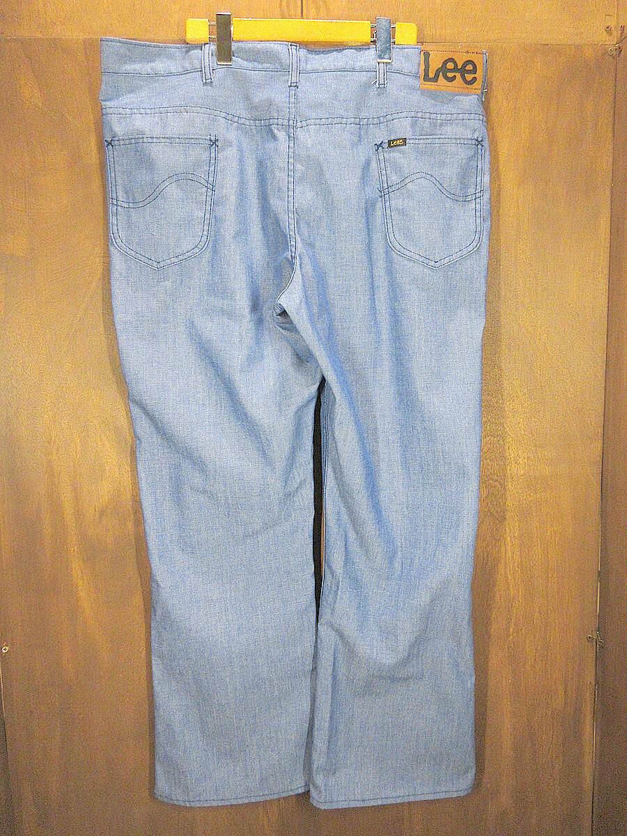 ビンテージ70's○Leeシャンブレーブーツカットパンツ実寸W104cm ビンテージ70's○Leeシャンブレーブーツカットパンツ実寸W104cm