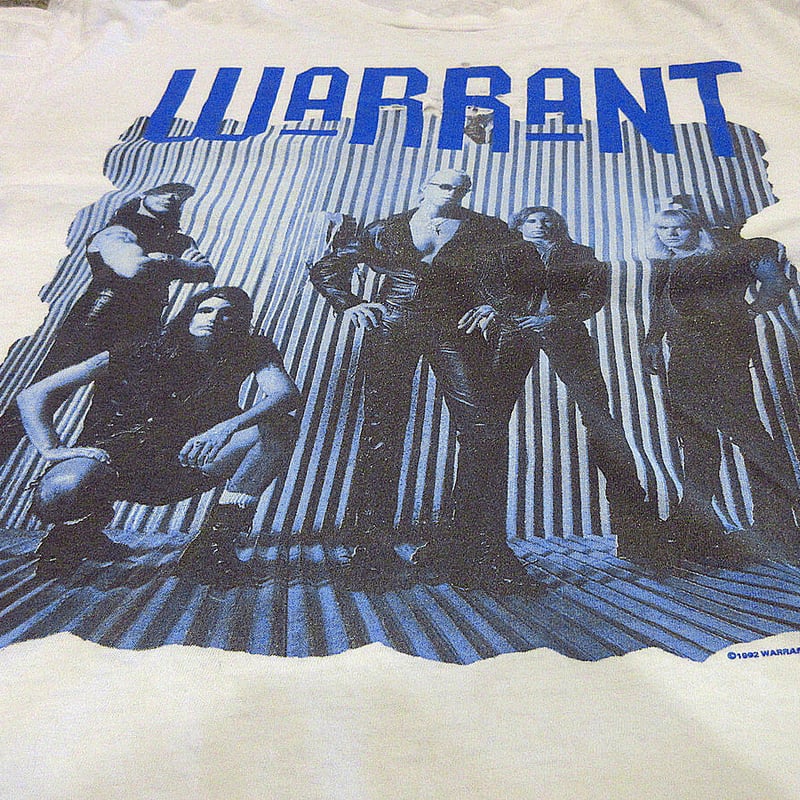 ビンテージ90's○WARRANT 1992年-1993年ワールドツアーTシャツ白