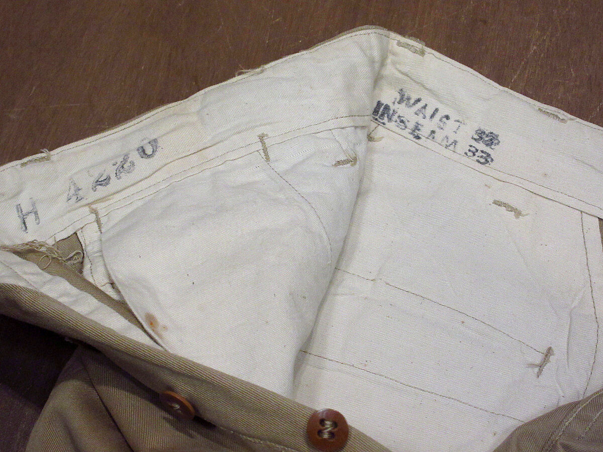 ビンテージ40's○U.S.ARMY M-45ボタンフライチノトラウザーズ W80cm