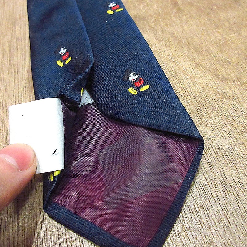 古着 ビンテージ 90s ミッキーマウス シルク silk ネクタイ 美品