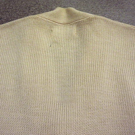ビンテージ50's●LASLEY KNITTING Co.レターマンカーディガン生成り●231212m6-m-cdgレタード上着メンズ古着