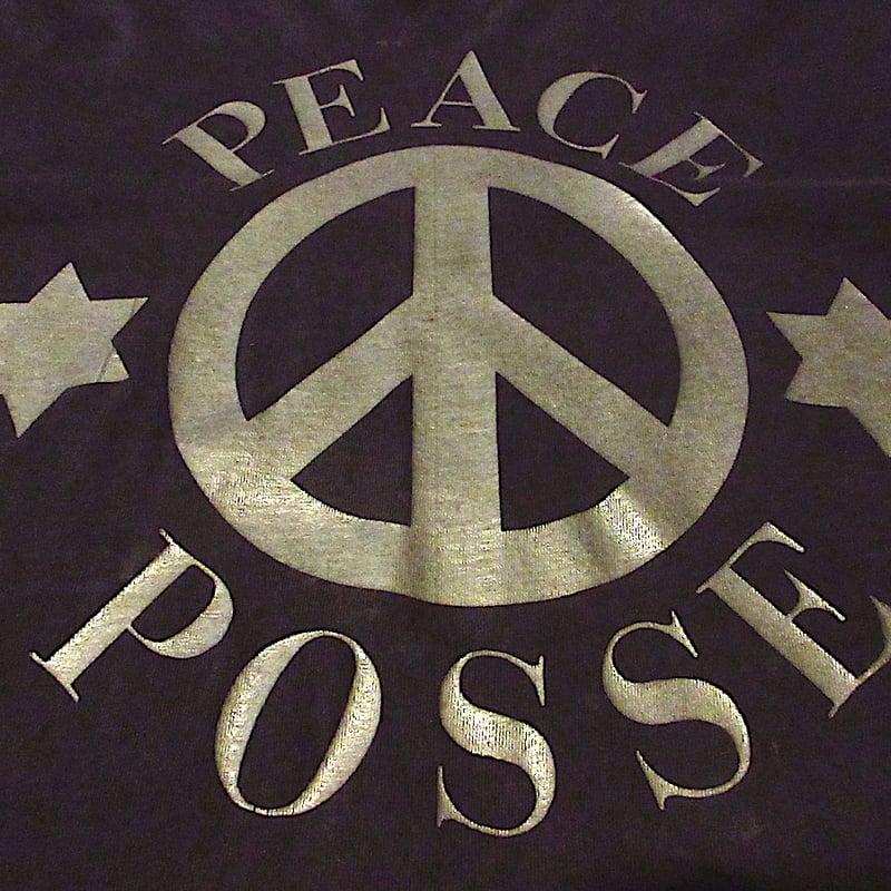 ビンテージ90's○BOY LONDON ”PEACE POSSE”プリントTシャツ黒○251