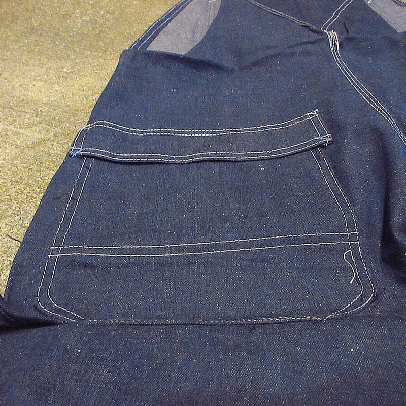 ビンテージ60's○DEADSTOCK Searsバットダイデニムオーバーオール表記