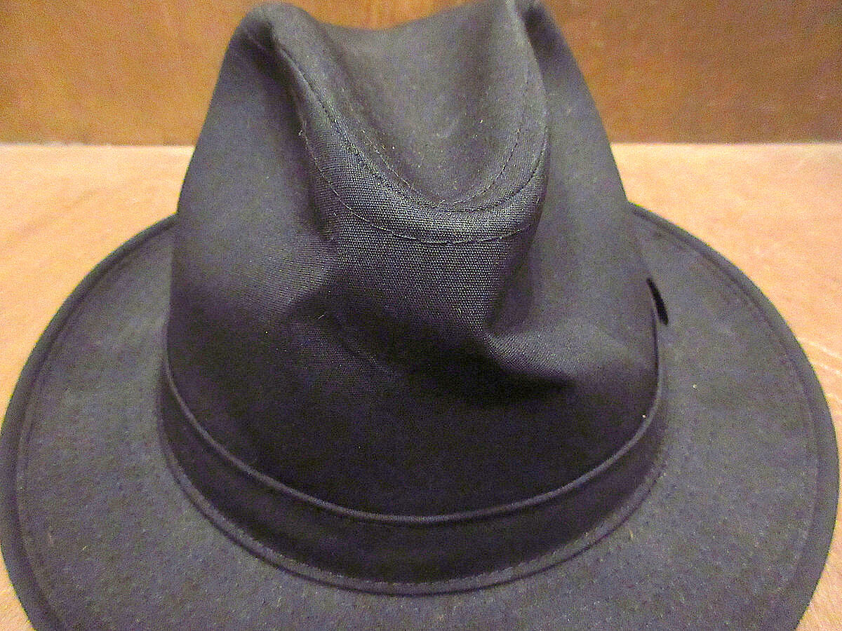 ビンテージ70's○LONDON FOGフェドラハット黒size 7 1/2○220531s6