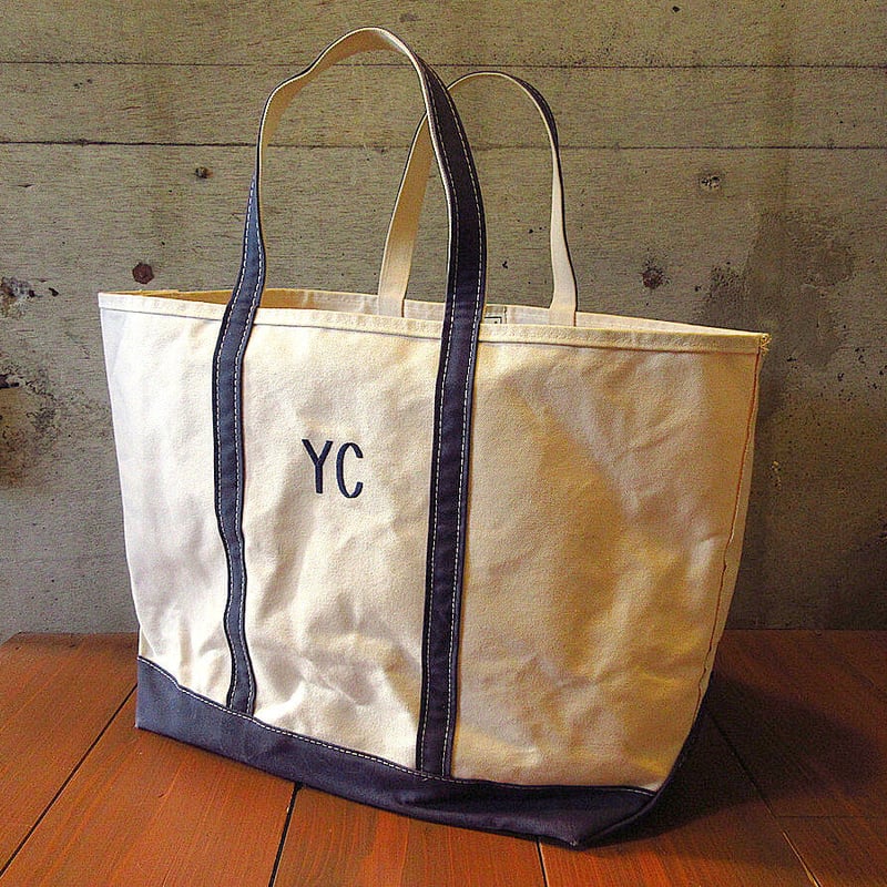 L.L.Beanキャンバストートバッグ紺×生成りsize XL○231027k5-bag L.L.Beanキャンバストートバッグ紺×生成りsize XL○231027k5-bag