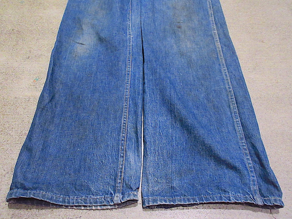 ビンテージ40's50's○POWR HOUSEデニムオーバーオール実寸W84cm○25081