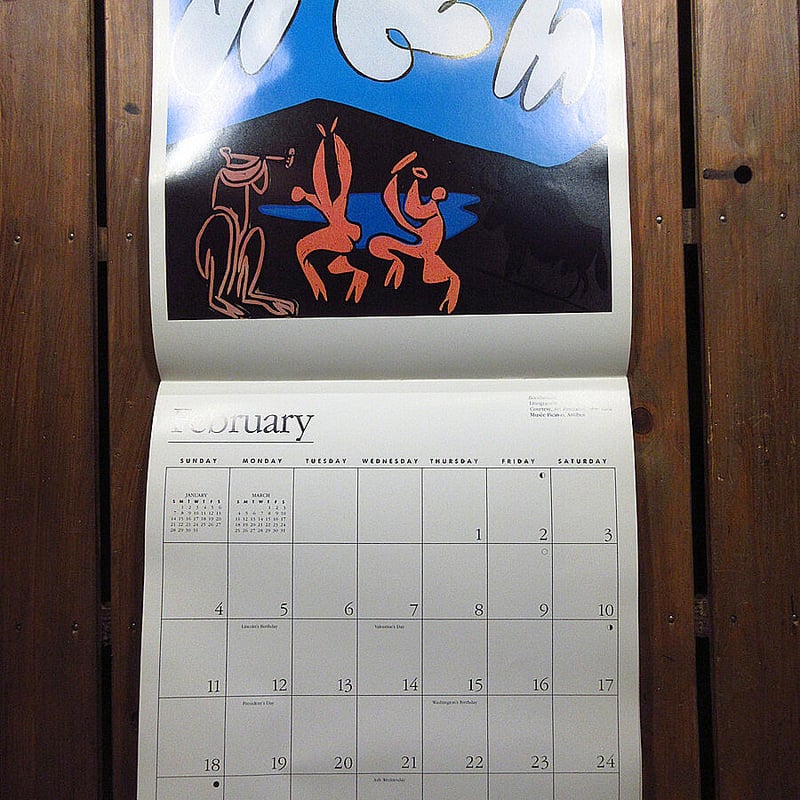 ビンテージ90's○PICASSO 1990年カレンダー○210629i6-otclct 19