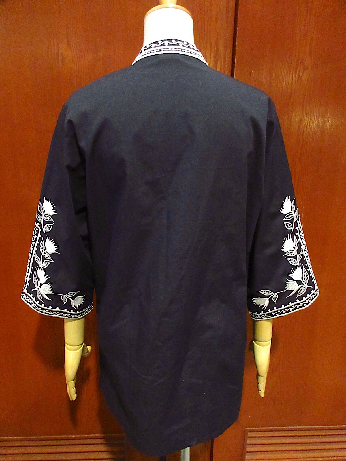 ビンテージ70's○Caro of HONOLULU刺繍入りオリエンタル七分袖 ビンテージ70's○Caro of HONOLULU刺繍入りオリエンタル七分袖