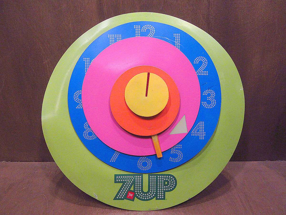 ビンテージ70's○7UPアドバタイジングウォールクロック ビンテージ70's○7UPアドバタイジングウォールクロック