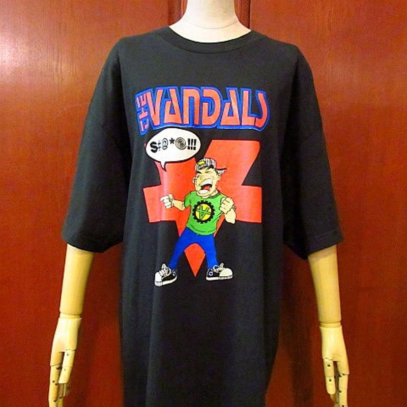 THE VANDALS プリントTシャツ深緑 Size XL○200626s3-m-tsh-b THE VANDALS プリントTシャツ深緑 Size XL○200626s3-m-tsh-b