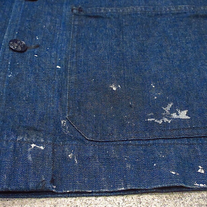 ビンテージ40's○U.S.NAVYショールカラーデニムカバーオール