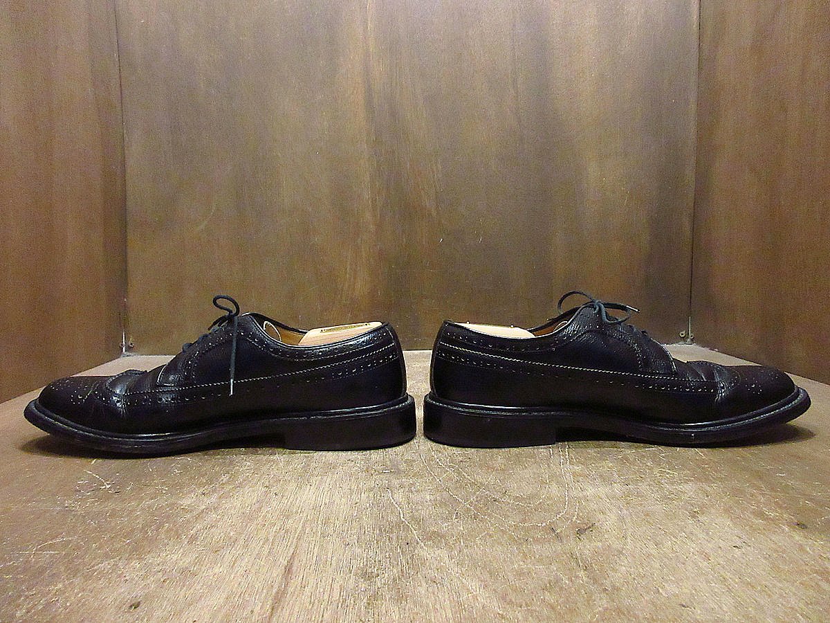 ビンテージ70's80's○ウイングチップシューズ黒size 10 1/2○231112i1-