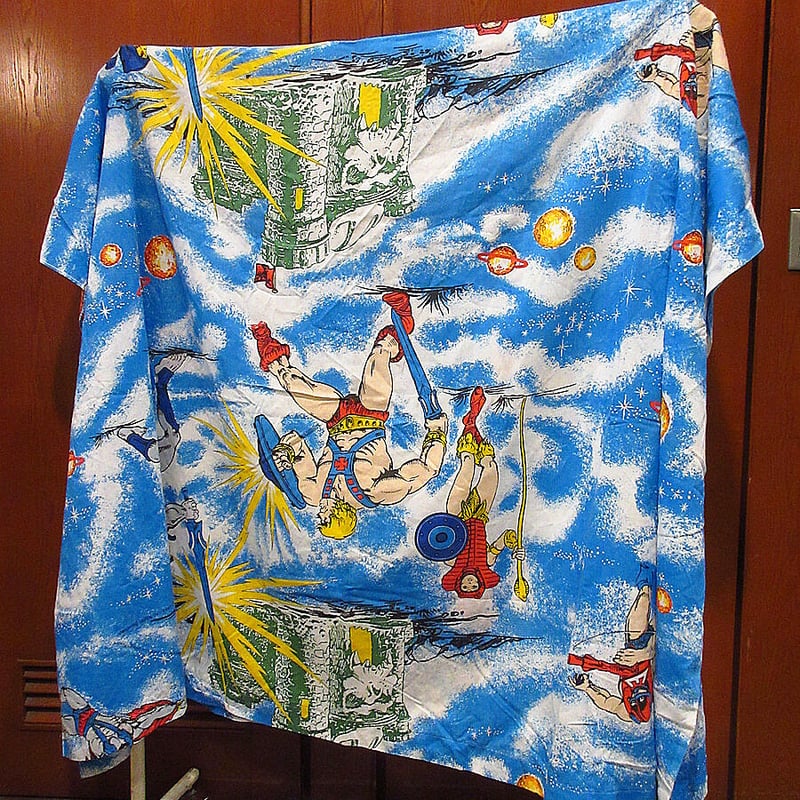 ビンテージ70's○マスターズ・オブ・ユニバースベッドシーツsize約