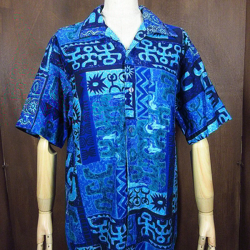 オールド ハワイアンold hawaiian　ヴィンテージ　ビンテージ　額装 40s “ McINERNY'S ” HONOLULU / SILK ORIENTAL HAWAIIAN SHIRT