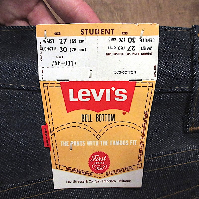 ビンテージ70's○DEADSTOCK Levi's 746-0317 size W27 L3