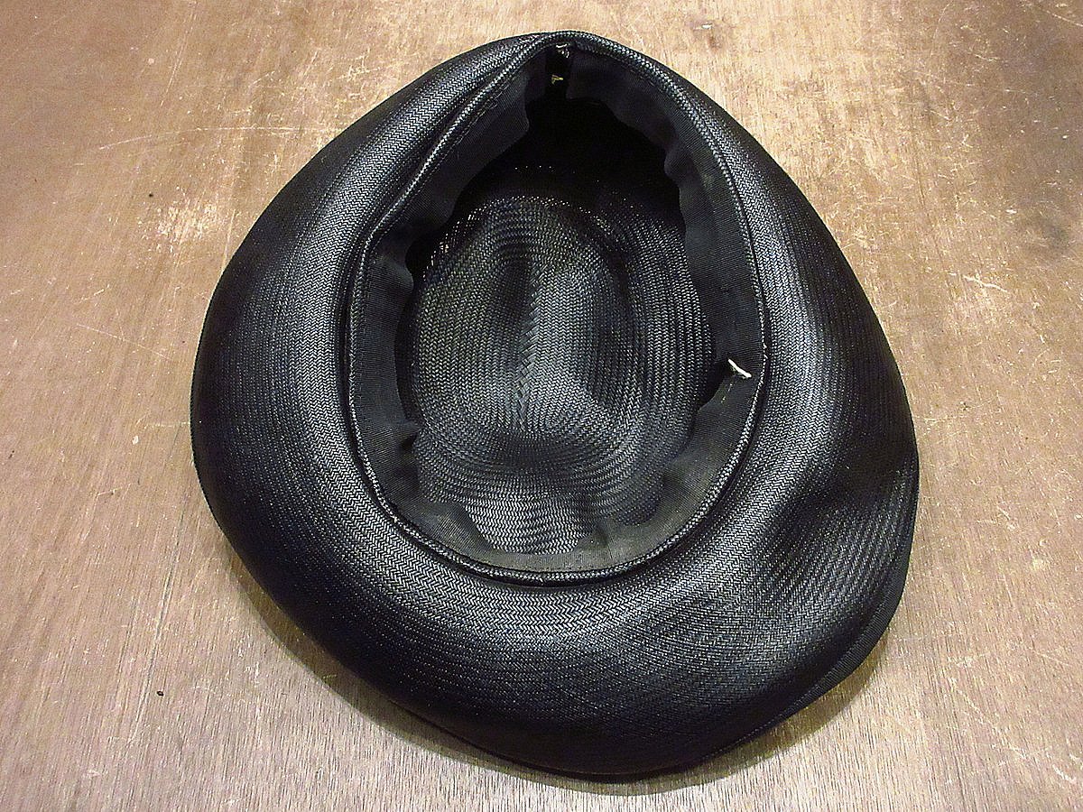 ビンテージ40's○レディースストローハット黒○240729i3-w-ht-str