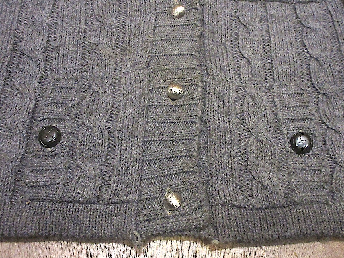 ビンテージ70's○レディースフード付きアクリルカーディガンsize S