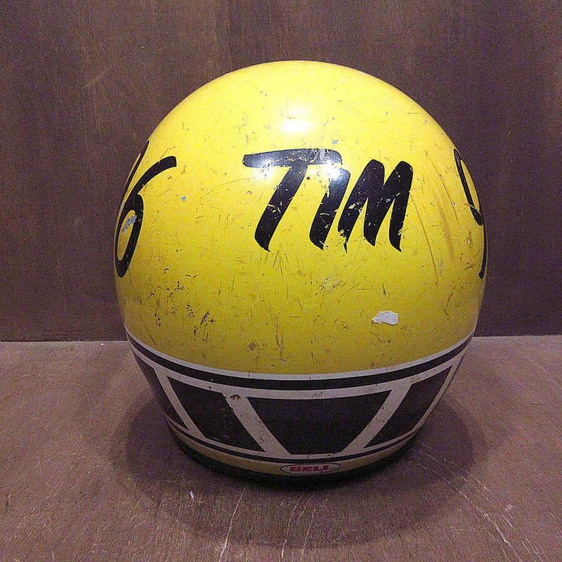 ビンテージ80's○BELL MOTO 4 SCOTTオフロードヘルメット黄size 7 1/