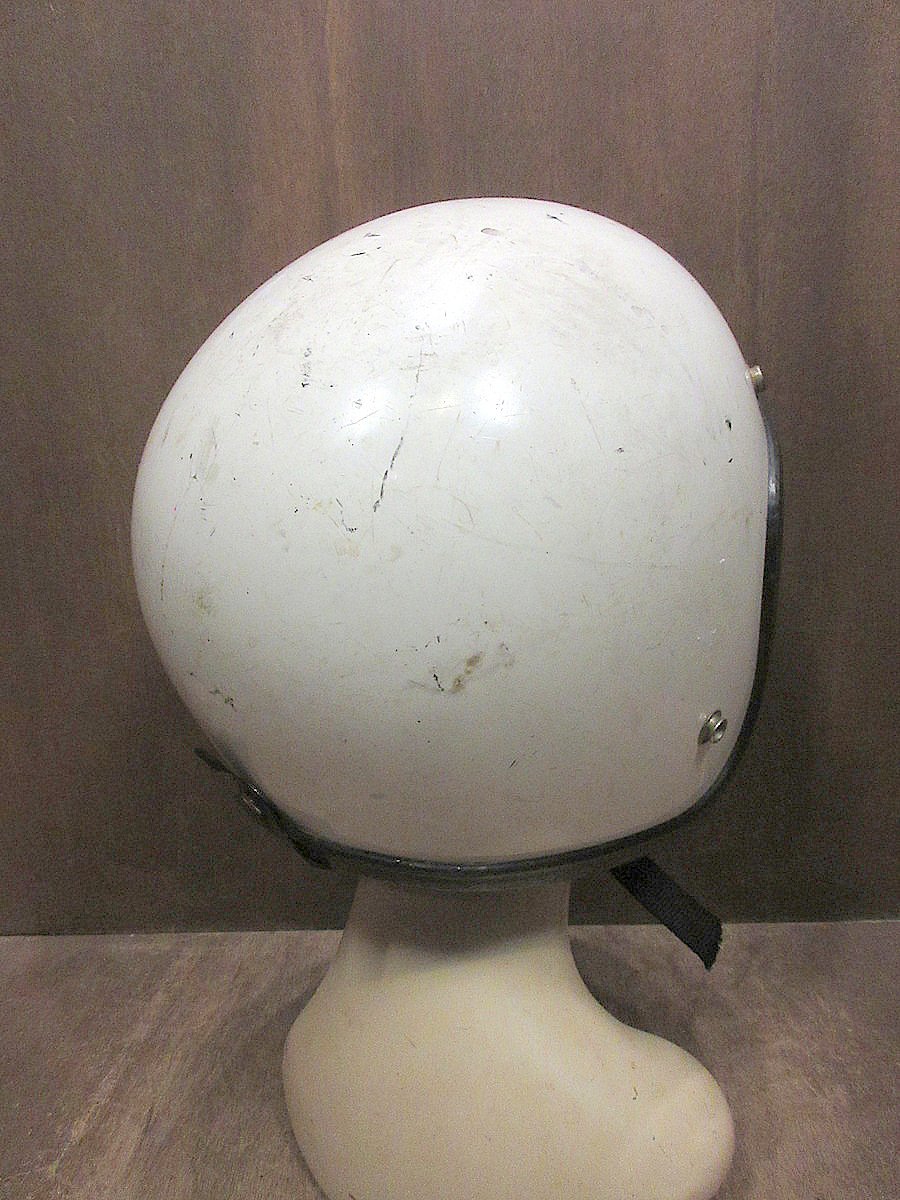 ビンテージ60's70's○ジェットヘルメット白○250527j8-hlmtバイク用品