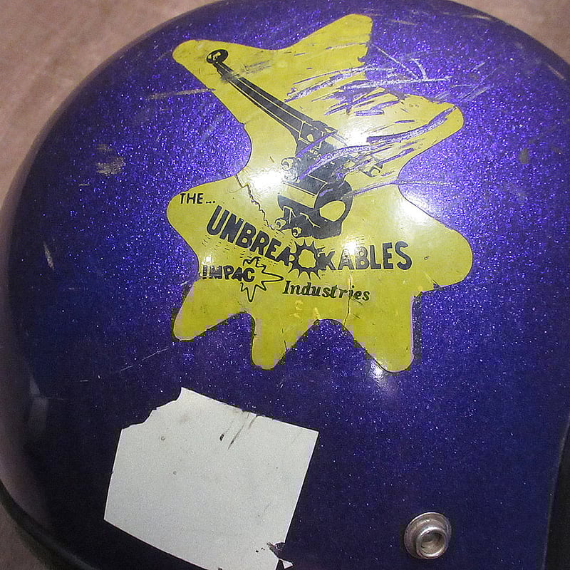 ビンテージ60's○ASC FURY 300バイザー付きジェットヘルメット紫