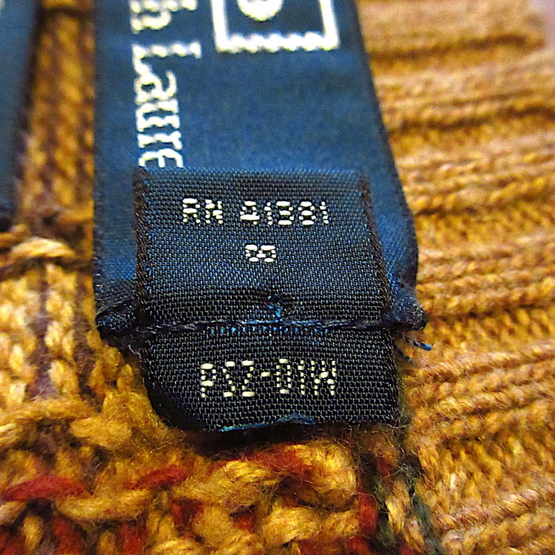 ビンテージ90's○Ralph Laurenエルボーパッチ付きチェック柄カシミヤ