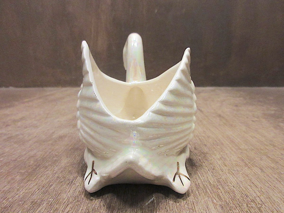 白鳥　スワン　陶器　置物　プランター　アンティーク　ヴィンテージ 白鳥 スワン 陶器 置物 プランター アンティーク ヴィンテージ