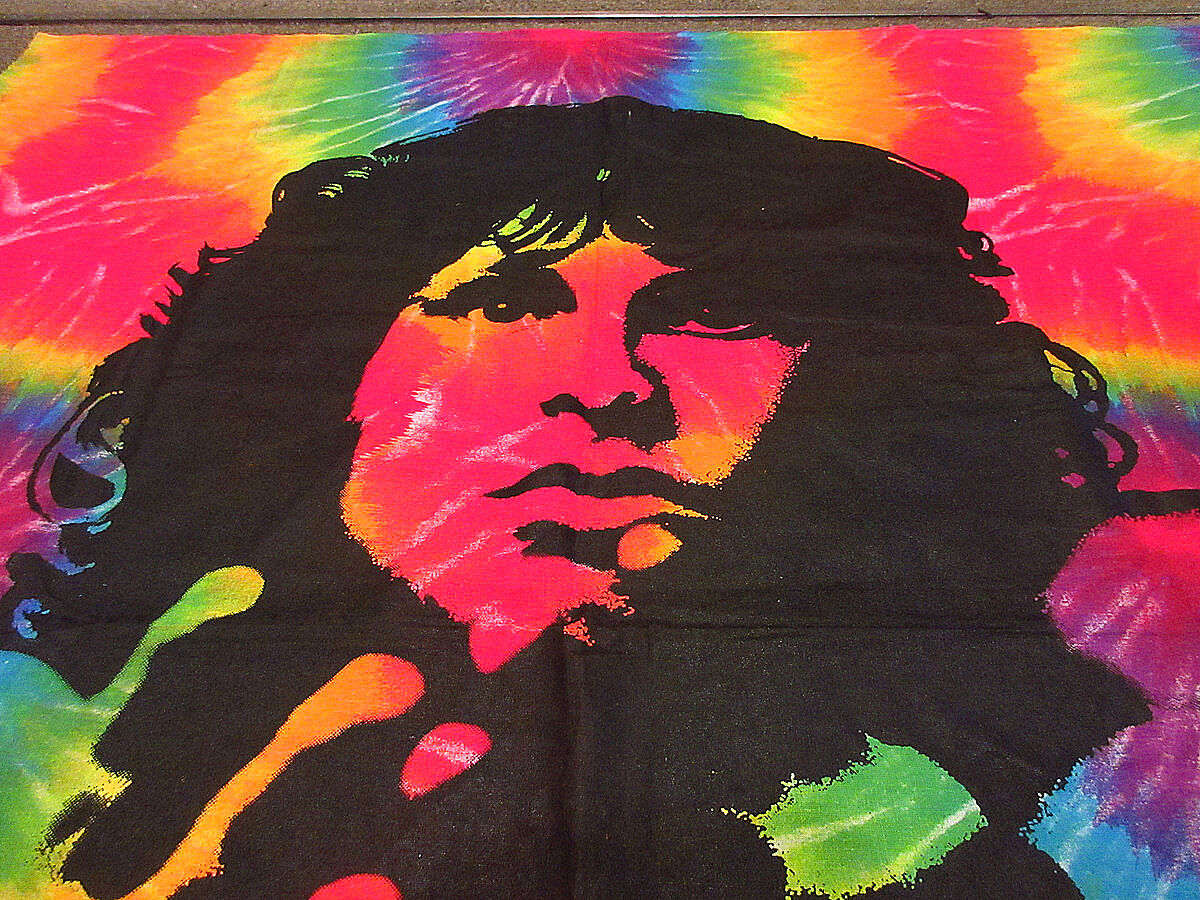 ビンテージ90's○The Doorsタイダイタペストリーsize 112cm×98.5cm○