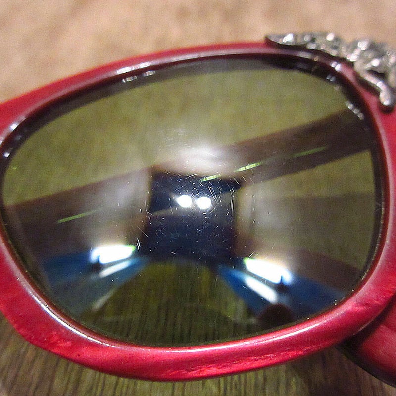 ビンテージ60's○B&Lキャッツアイサングラス赤○220719i4-eygls 1960sボ