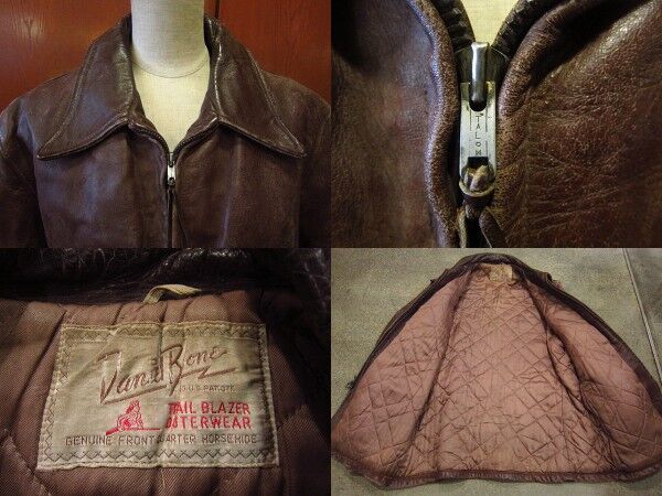 ビンテージ50's○Daniel Booneホースハイドカーコート茶○odst 1950s