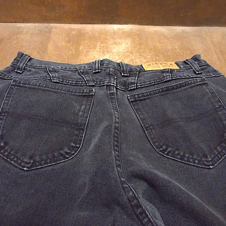 ビンテージ90’s●RIDERSレディーステーパードブラックジーンズ実寸W85cm●240315y1-w-pnt-jns-w33ボトムス古着デニム