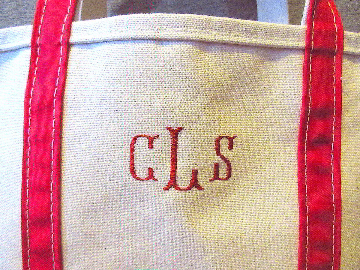 ビンテージ90's○L.L.Beanキャンバストートバッグ生成り×赤 ビンテージ90's○L.L.Beanキャンバストートバッグ生成り×赤