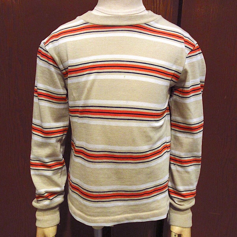 70s vintage JCPenney TOWNCRAFT マルチボーダー長袖 ビンテージ70's○JCPenneyキッズマルチボーダー長袖Tシャツ