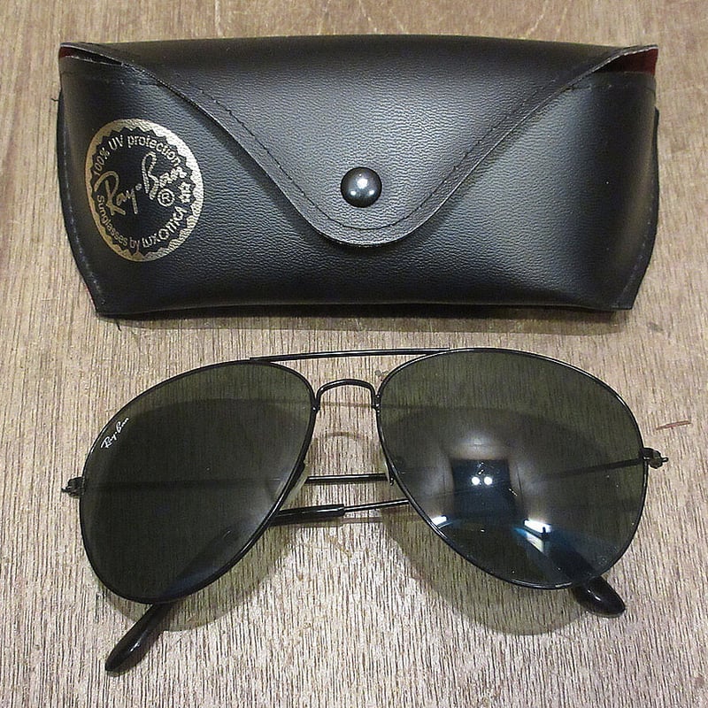 ケース付きRay-Banティアドロップサングラス黒○230826i6-eygls ケース付きRay-Banティアドロップサングラス黒○230826i6-eygls