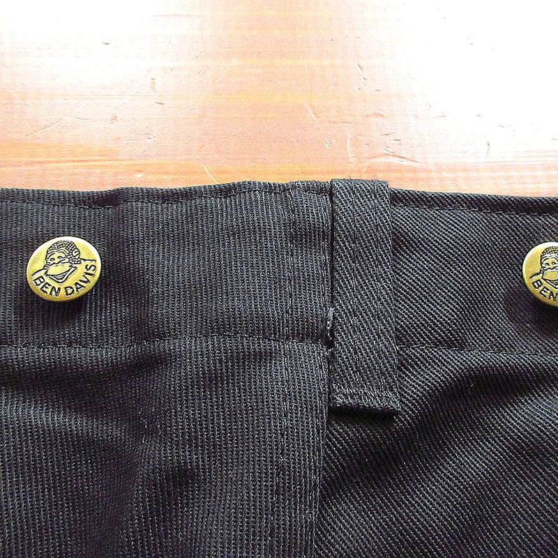 ビンテージ80's90's○DEADSTOCK BEN DAVISコットンワークパンツ黒表記W