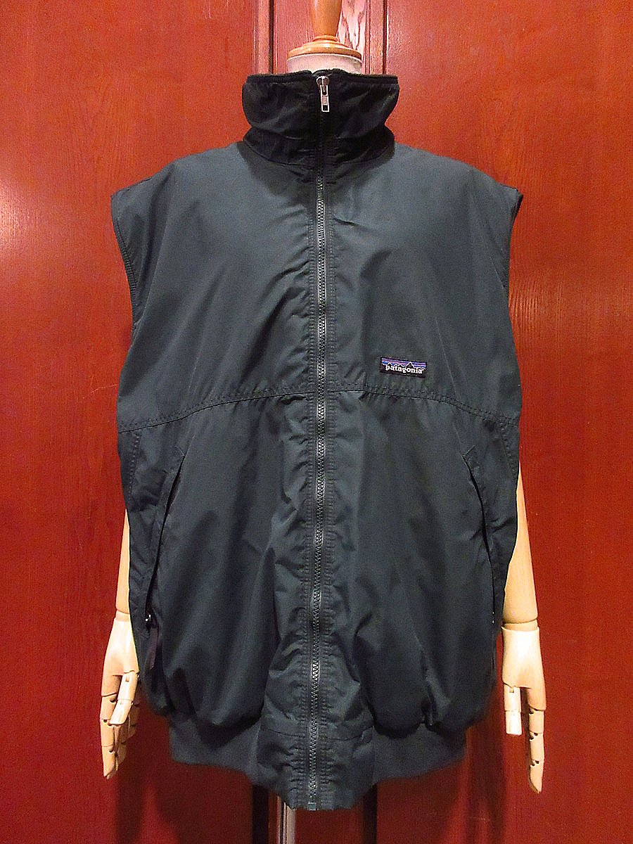 ビンテージ90's○Patagoniaシェルドシンチラベスト緑size XL○240613i6