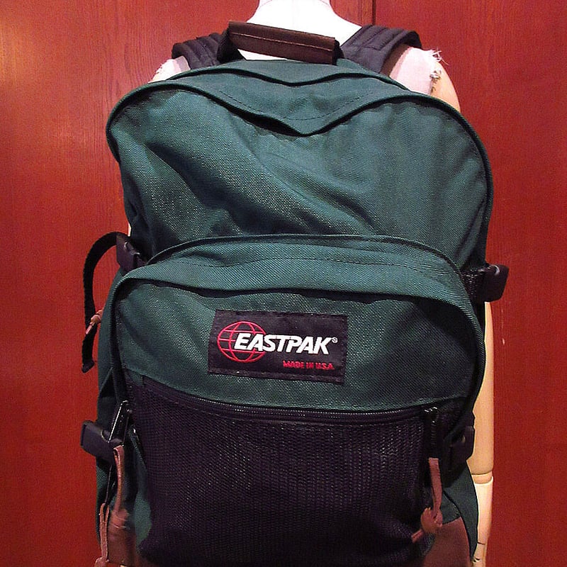 MADE IN U.S.A. EASTPAKボトムレザーバックパック深緑○210717s8-b