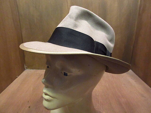 デッドストック フェドラハット ブラック シルクベルベット調
