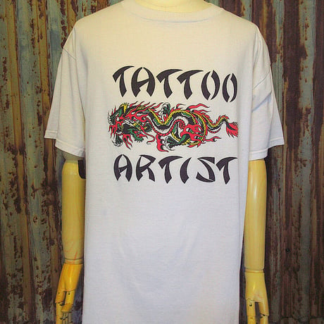 ビンテージ90’s00’s●TATTOO ARTISTプリントTシャツ白size XL●231015j1-m-tsh-ot古着フルーツオブザルーム1990s2000s