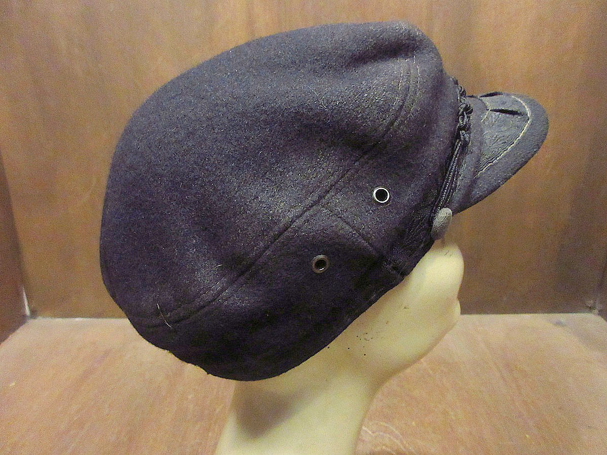 ビンテージ○DORFMAN PACIFICウールフィッシャーマンキャップ黒